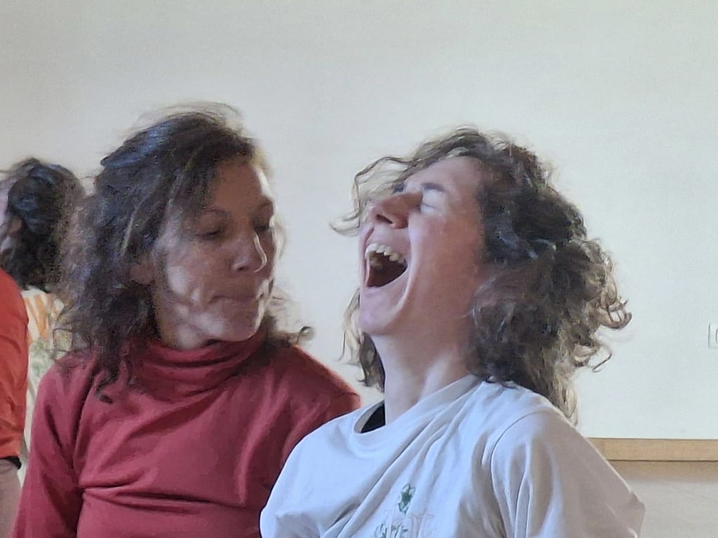 Image of the rehearsal of care scenes.