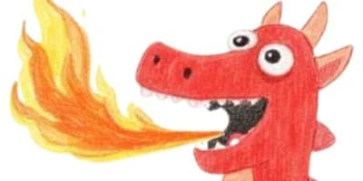 imatge d'un drac que treu foc