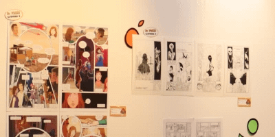 Fragment de l'exposició del 25è concurs de còmic de Nou Barris