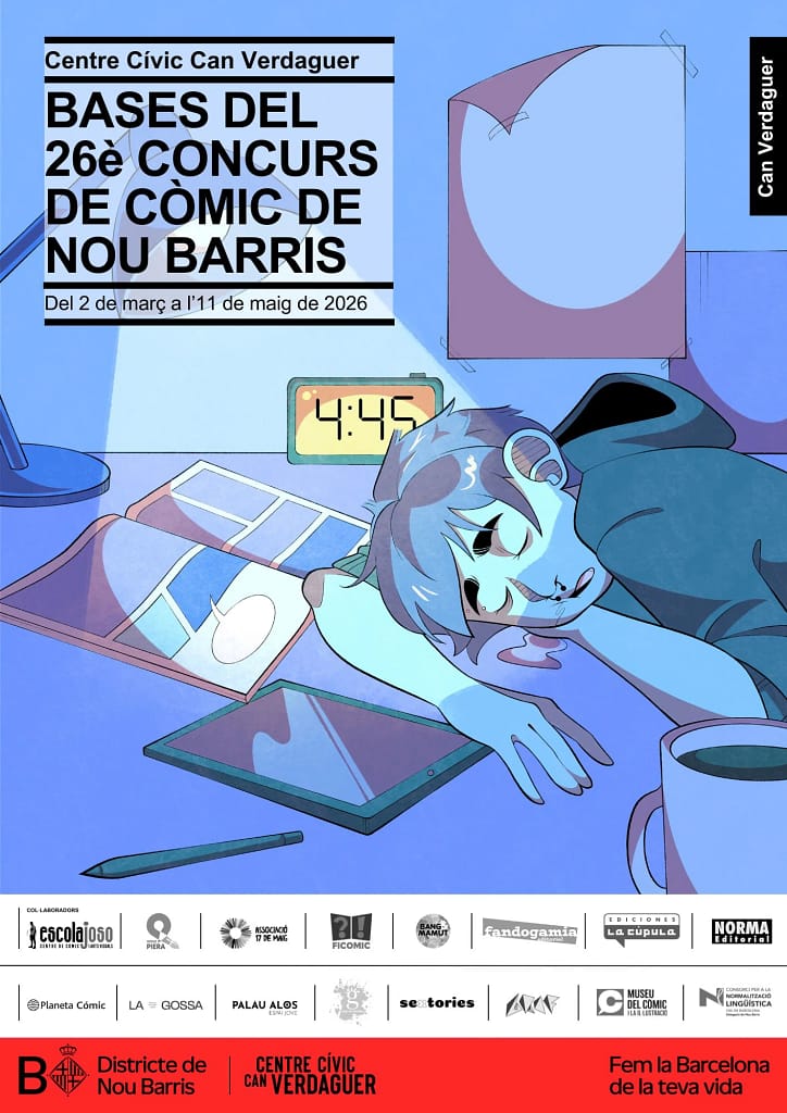 cartell de les bases del concurs de còmic de nou barris.