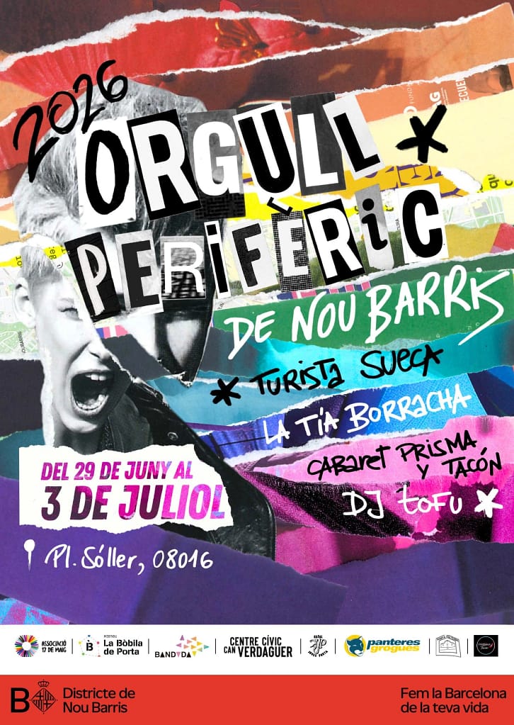 poster of the closing party of the peripheral pride of NouBarris
